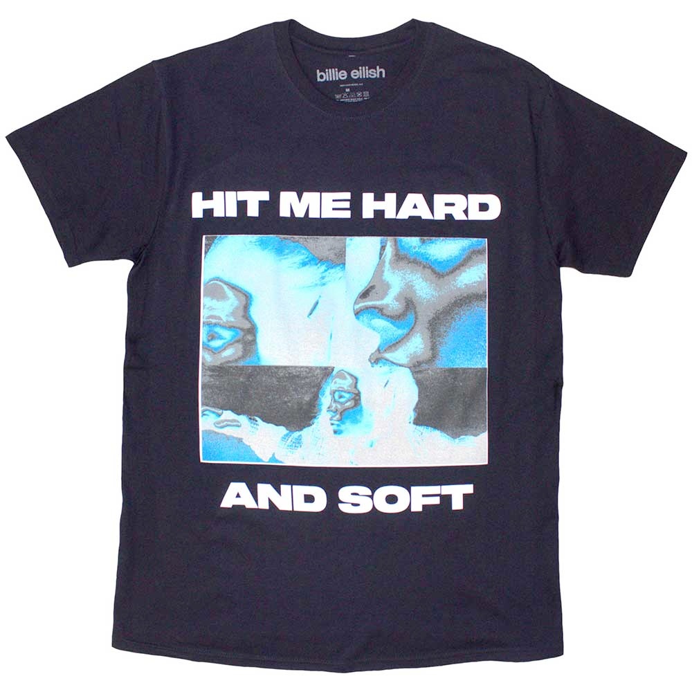 Billie Eilish - Hit Me Hard And Soft Negative Heren Tshirt - Donkerblauw